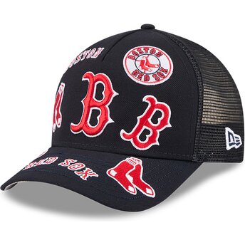 Kapa zaobljena mornarsko plava snapback 9FORTY M-Crown A Frame All Over Boston Red Sox MLB New Era