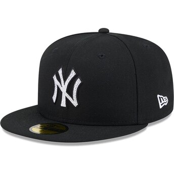 Kapa ravna crna prilagođena 59FIFTY Rhinestone Badge New York Yankees MLB New Era