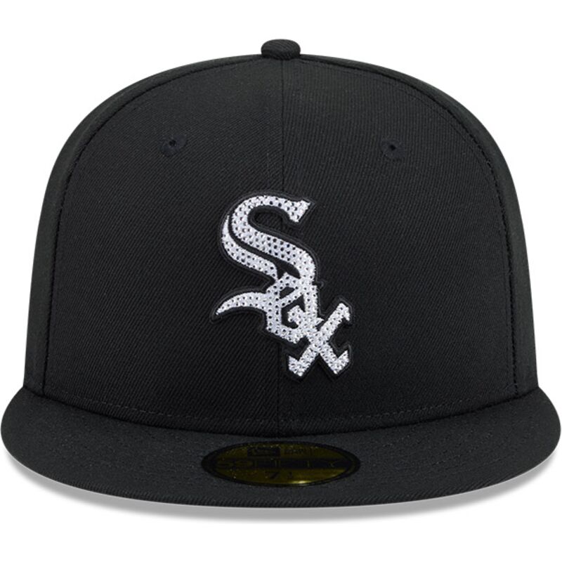 kapa-ravna-crna-prilagodena-59fifty-rhinestone-badge-chicago-white-sox-mlb-new-era
