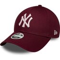 kapa-zaobljena-crvena-podesiv-rosa-9forty-metallic-new-york-yankees-mlb-new-era