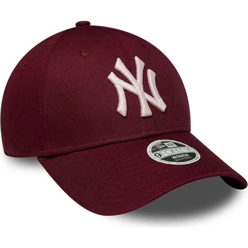 kapa-zaobljena-crvena-podesiv-rosa-9forty-metallic-new-york-yankees-mlb-new-era