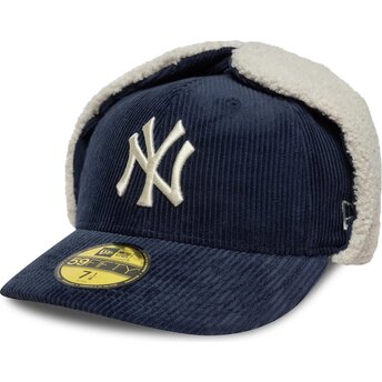 Kapa zaobljena mornarsko plava prilagođena 59FIFTY Cord Dog Ear New York Yankees MLB New Era