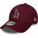 kapa-zaobljena-crvena-podesiv-9forty-team-outline-los-angeles-dodgers-mlb-new-era