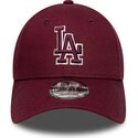 kapa-zaobljena-crvena-podesiv-9forty-team-outline-los-angeles-dodgers-mlb-new-era