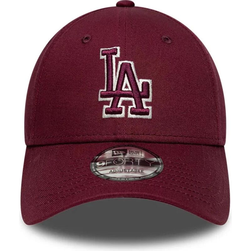 kapa-zaobljena-crvena-podesiv-9forty-team-outline-los-angeles-dodgers-mlb-new-era