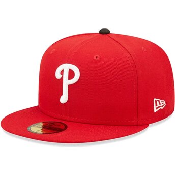 Kapa ravna crvena prilagođena 59FIFTY AC Perf Philadelphia Phillies MLB New Era