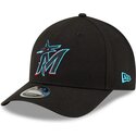 kapa-zaobljena-crna-snapback-9forty-m-crown-player-replica-miami-marlins-mlb-new-era