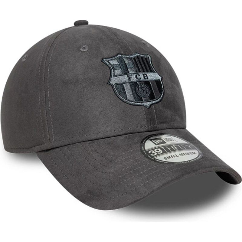 kapa-zaobljena-siva-prilagodena-39thirty-faux-suede-fc-barcelona-laliga-new-era