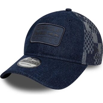 Kapa zaobljena mornarsko plava podesiv 9TWENTY Patterned Denim Red Bull Racing Formula 1 New Era