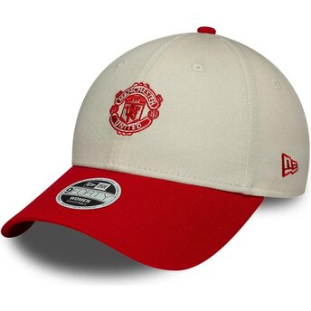 Kapa zaobljena bež podesiv 9FORTY Contrast Manchester United Football Club Premier League New Era