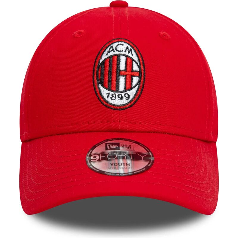 kapa-zaobljena-crvena-podesiv-za-djecu-9forty-core-ac-milan-serie-a-new-era
