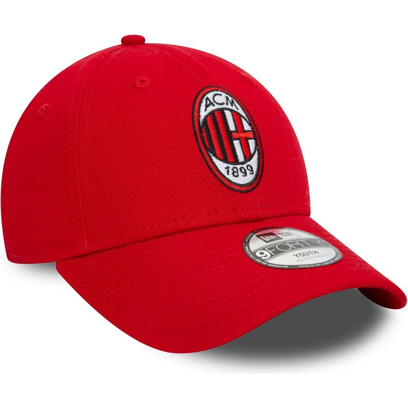 kapa-zaobljena-crvena-podesiv-za-djecu-9forty-core-ac-milan-serie-a-new-era