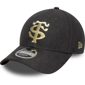 Kapa zaobljena siva snapback 9FORTY M-Crown Suede Stade Toulousain Top 14 New Era