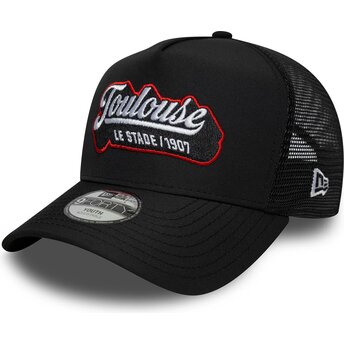 Kapa zaobljena crna snapback za djecu E Frame Patch Stade Toulousain New Era