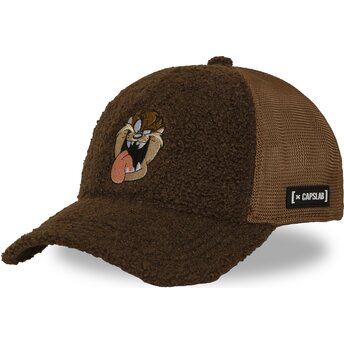 Kapa zaobljena smeđa snapback Tasmanski vrag Looney Tunes Capslab
