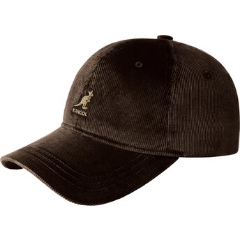 Kapa zaobljena smeđa podesiv Cord Baseball Kangol