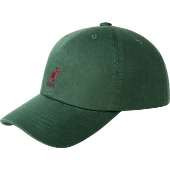 Kapa zaobljena zelena podesiv Washed Baseball Algae Kangol