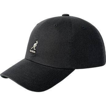 Kapa zaobljena crna podesiv Washed Baseball Black Kangol