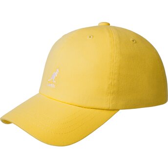 Kapa zaobljena žuta podesiv Washed Baseball Lemon Sorbet Kangol