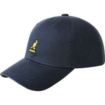 Kapa zaobljena mornarsko plava podesiv Washed Baseball Navy Kangol