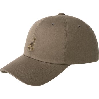 Kapa zaobljena siva podesiv Washed Baseball Smog Kangol