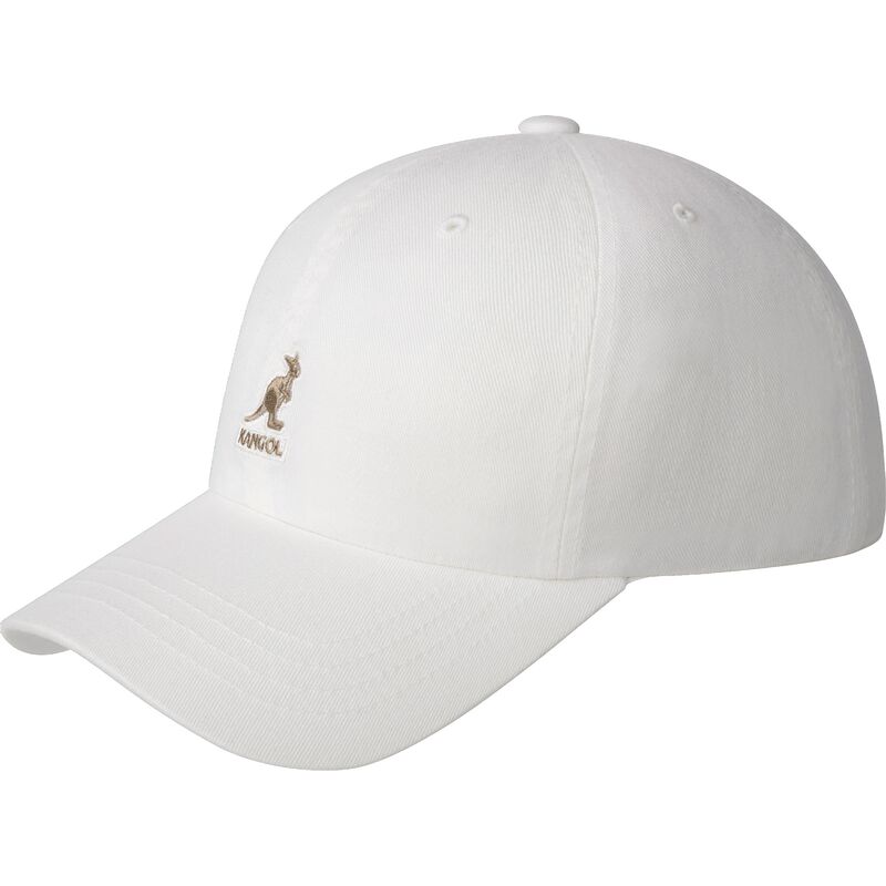kapa-zaobljena-bijela-podesiv-washed-baseball-white-kangol kapa-zaobljena-bijela-podesiv-washed-baseball-white-kangol