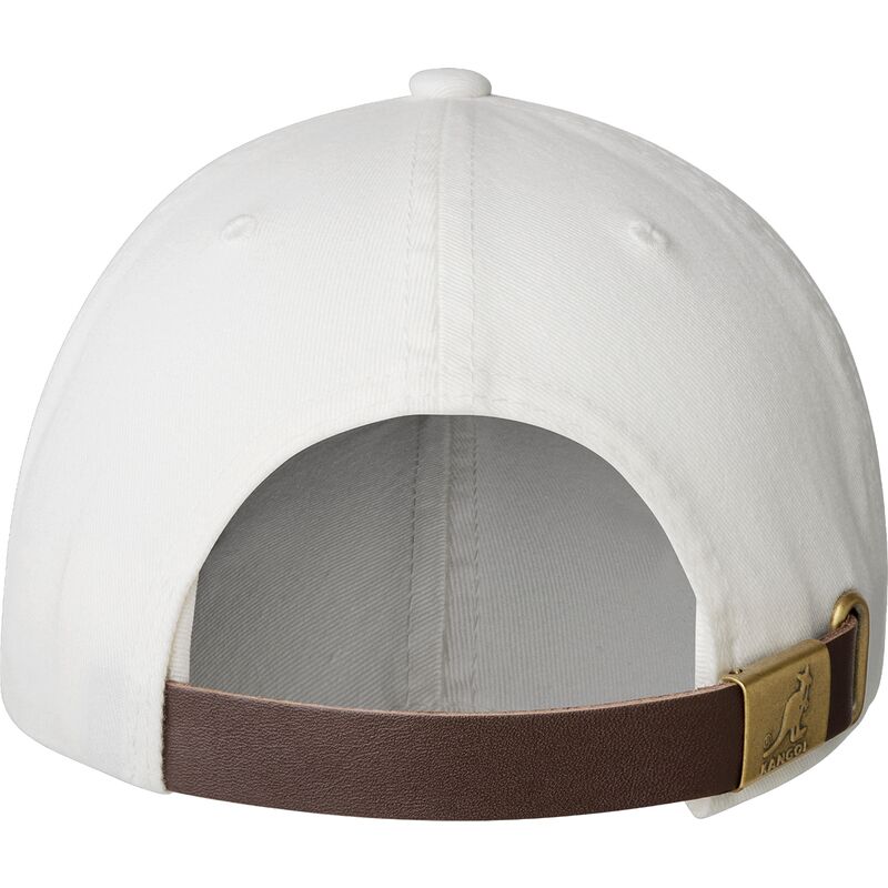 kapa-zaobljena-bijela-podesiv-washed-baseball-white-kangol kapa-zaobljena-bijela-podesiv-washed-baseball-white-kangol