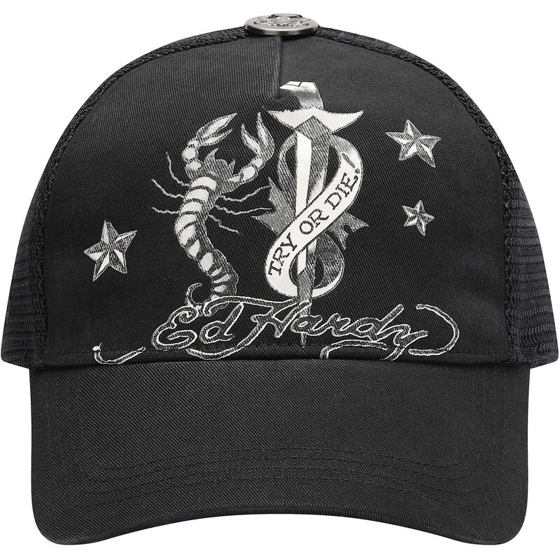 kapa-zaobljena-crna-snapback-dagger-scorpion-ed-hardy