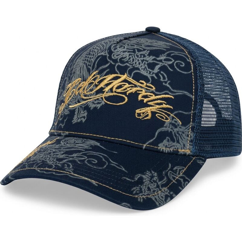 kapa-zaobljena-mornarsko-plava-snapback-outline-dragons-ed-hardy