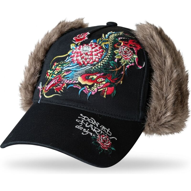 kapa-zaobljena-crna-prilagodena-crawling-trapper-ed-hardy kapa-zaobljena-crna-prilagodena-crawling-trapper-ed-hardy
