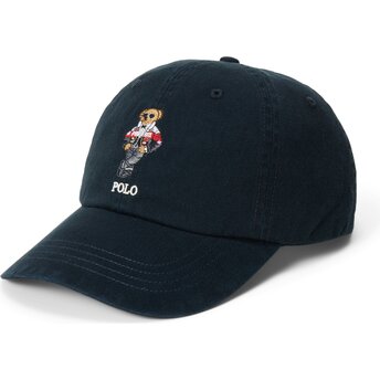 Kapa zaobljena crna podesiv Woven Bear Polo Ralph Lauren