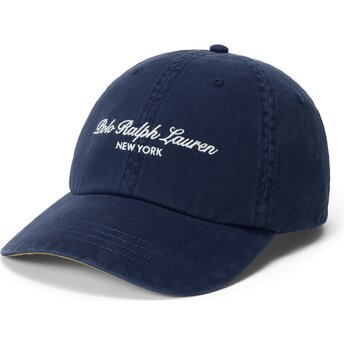 Kapa zaobljena mornarsko plava podesiv Woven Script Polo Ralph Lauren