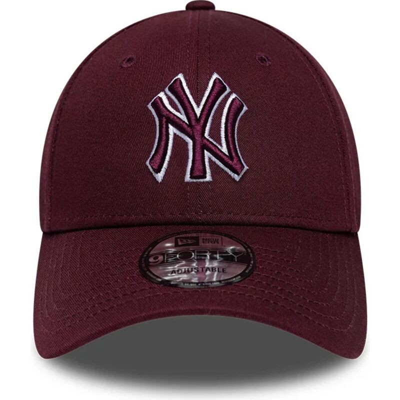 kapa-zaobljena-crvena-podesiv-9forty-team-outline-new-york-yankees-mlb-new-era