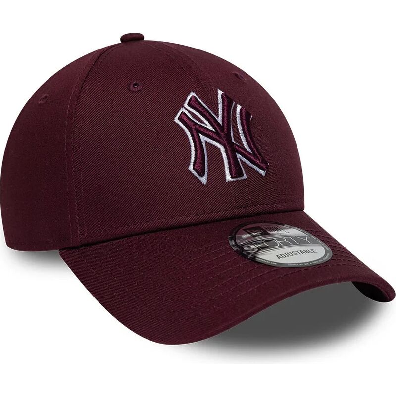 kapa-zaobljena-crvena-podesiv-9forty-team-outline-new-york-yankees-mlb-new-era