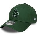 kapa-zaobljena-zelena-podesiv-9forty-team-outline-los-angeles-dodgers-mlb-new-era