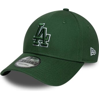 Kapa zaobljena zelena podesiv 9FORTY Team Outline Los Angeles Dodgers MLB New Era