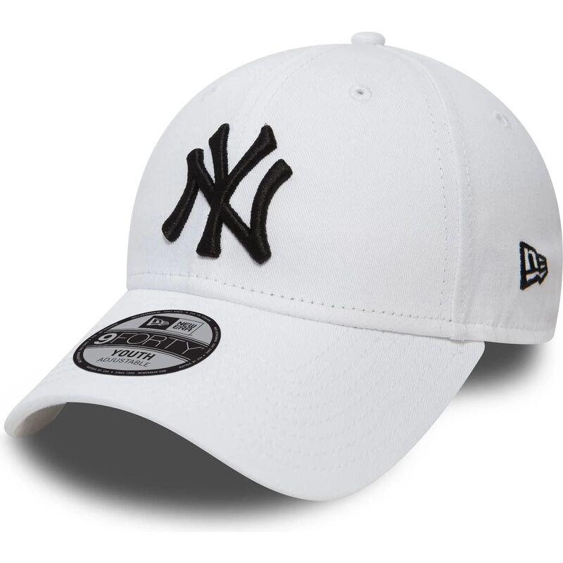 kapa-zaobljena-bijela-podesiv-za-djecu-9forty-league-essential-new-york-yankees-mlb-new-era