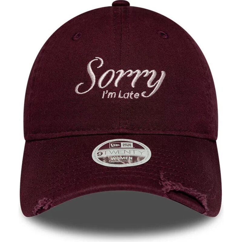 kapa-zaobljena-crvena-podesiv-9twenty-slogan-sorry-i-m-late-new-era