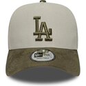 kapa-zaobljena-zelena-snapback-9forty-e-frame-suede-visor-los-angeles-dodgers-mlb-new-era