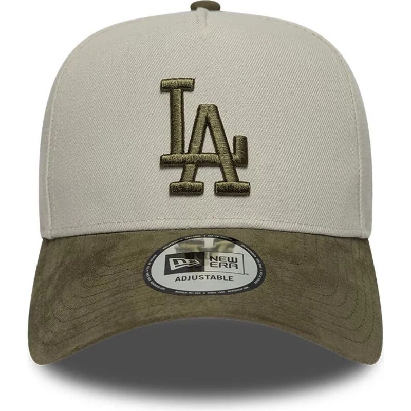 kapa-zaobljena-zelena-snapback-9forty-e-frame-suede-visor-los-angeles-dodgers-mlb-new-era