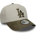 kapa-zaobljena-zelena-snapback-9forty-e-frame-suede-visor-los-angeles-dodgers-mlb-new-era