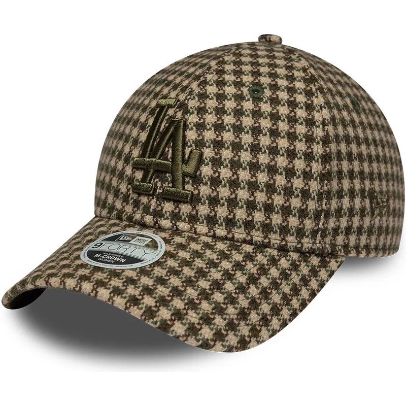 kapa-zaobljena-zelena-podesiv-9forty-m-crown-houndstooth-los-angeles-dodgers-mlb-new-era
