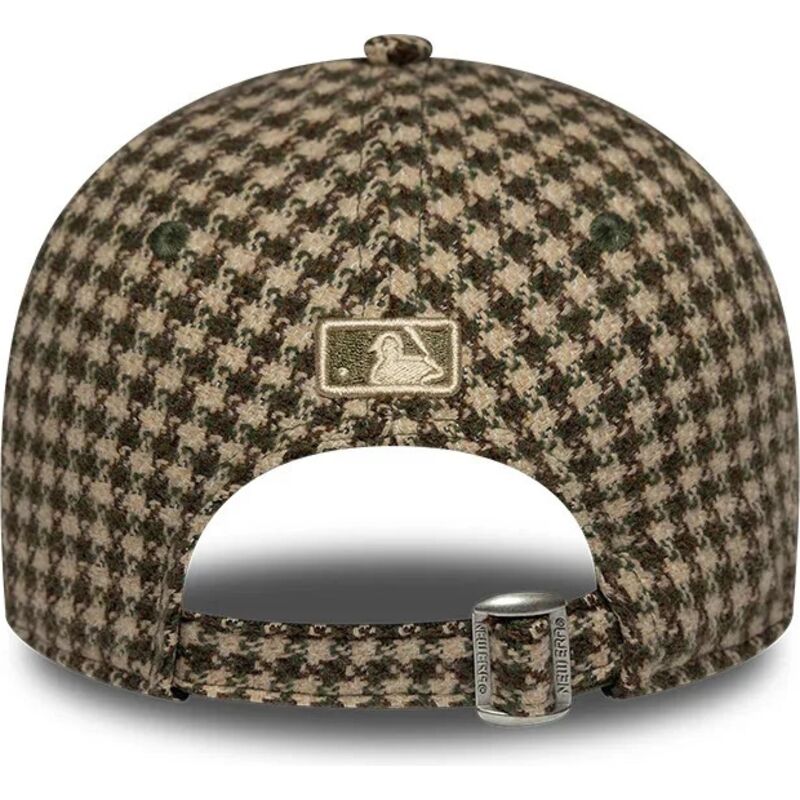 kapa-zaobljena-zelena-podesiv-9forty-m-crown-houndstooth-los-angeles-dodgers-mlb-new-era
