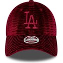 kapa-zaobljena-crvena-podesiv-9forty-velour-los-angeles-dodgers-mlb-new-era