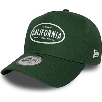 Kapa zaobljena zelena snapback 9FORTY E Frame Rubber California Los Angeles New Era