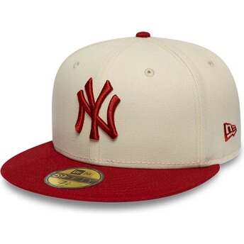 Kapa ravna bež prilagođena 59FIFTY League Essential New York Yankees MLB New Era