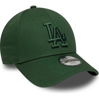 Kapa zaobljena zelena podesiv za djecu 9FORTY League Essential Los Angeles Dodgers MLB New Era