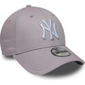 kapa-zaobljena-ljubicasta-podesiv-za-djecu-9forty-league-essential-new-york-yankees-mlb-new-era