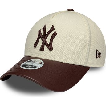 Kapa zaobljena bež podesiv 9FORTY M-Crown Fabric Mix New York Yankees MLB New Era