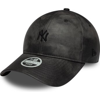 Kapa zaobljena crna podesiv 9TWENTY Washed PU New York Yankees MLB New Era